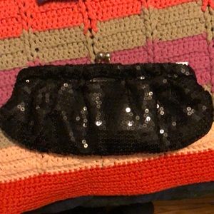 Black sequin dress purse/clutch